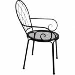 Set 2 Outdoor Modern Chair w Arms 90cm - Image 3