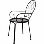 Set 2 Outdoor Modern Chair w Arms 90cm - Image 4