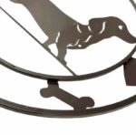 Round Dachshund Metal Wall Art 40cm - Image 4