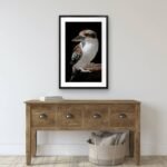 Mystery Kookaburra Artwork Framed W Glass Front 80x120cm - Image 4