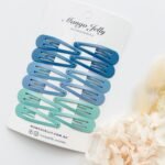 Essential Snap Hair clips - Blue - 12 Pieces - Image 2