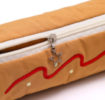 Light Coffee Brithday Dod Vibrant Color Block Pencil Case - Large Capacity Stationery Organizer for School & Office - Image 2