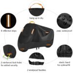 Heavy Duty 214D Waterproof Motorcycle Cover - All Season Outdoor Protection with Lock Holes & Windproof Buckles(Size: 4XL) - Image 3