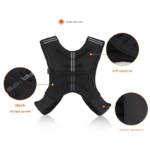 Black Gym Partner Weighted Vest - Adjustable & Reflective for Running, Training & Strength Building(10KG) - Image 3