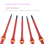 A 42-piece set Orange Insulated Screwdriver Set - Multi-Bit Electrician's Tool Kit with Magnetic Tips & Quick-Change Handle - Image 3