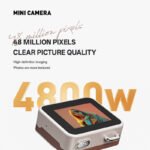 Green Retro Mini Digital Camera Keychain - 48MP Portable Pocket Camcorder with 1080p HD Video - Image 5