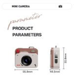 White Retro Mini Digital Camera Keychain - 48MP Portable Pocket Camcorder with 1080p HD Video - Image 6