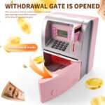 Pink Digital ATM Savings Bank for Kids - Electronic Piggy Bank with PIN & Card for Real Money - Image 3