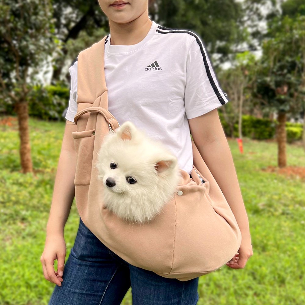 V888-ELOSUNG34956-202510230950-00 Khaki Pet Carrier Backpack - Comfortable Shoulder Bag for Cats and Dogs, Ideal for Outdoor Use in Autumn and Winter - Image 1