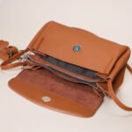 Genuine Leather Flap Crossbody Bag with Elephant Charm - Compact & Stylish Shoulder Purse(Dark gray) - Image 8