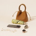 Genuine Leather Mini Bucket Bag with Braided Handle - Chic Drawstring Crossbody Purse(Biscuit) - Image 8