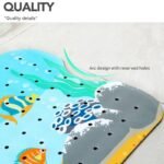 Non-Slip PVC Bath & Shower Mat with Suction Cups and Drainage Holes - Cartoon Ocean Theme(Blue Whale) - Image 5
