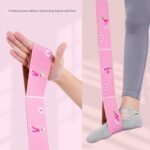 Grey Instructional Yoga Stretch Strap with Embroidered Pose Guide - 11-Loop Flexibility Band - Image 6