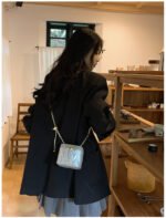 Silver Chic Quilted Mini Box Crossbody Bag - Luxury Style Chain Purse for Women - Image 7