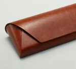 2 Pcs Brown Vintage Style PU Leather Eyewear Case - Protective Hard Shell with Soft Lining - Image 4