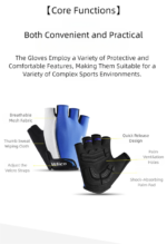 Size XL Black Padded Half-Finger Cycling Gloves - Breathable Shock-Absorbing Workout Gloves for Gym & Fitness - Image 6