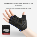 Size XL Red Padded Half-Finger Cycling Gloves - Breathable Shock-Absorbing Workout Gloves for Gym & Fitness - Image 3