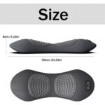 Light Grey 3-in-1 Heated Back Stretcher with Vibration Massage & Traction Lift - Memory Foam Lumbar Support Cushion for Home Therapy and Pain Relief - Image 4