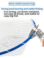 Blue High Strength Large Landing Net - Fishing Net with Long Foldable Handle and Soft Rubber Netting, Dip Net for Fishing, Ideal for Boat, Pier, River Angling - Image 7