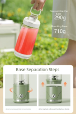 Green Portable Automatic Rechargeable Blender Wireless Juicer Mini Ice Crusher for Smoothies & Shakes - Image 6