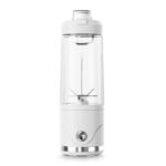 White Portable Automatic Rechargeable Blender Wireless Juicer Mini Ice Crusher for Smoothies & Shakes