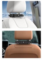 Black Car Seat Back Headrest Fan USB Powered Turbine Cooling Fan with 3 Adjustable Speeds - Image 3