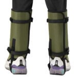 Khaki Outdoor Waterproof Leg Gaiters - Anti-Snake Bite & Scratch Protection Boot Covers - Breathable Nylon Oxford Leg Guards for Hiking Camping - Image 3