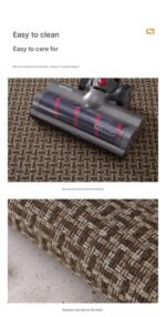 Absorbent & Dirt-Resistant Woven Kitchen Mat - Non-Slip Runner Rug for Home(Style Woven Brown) - Image 4