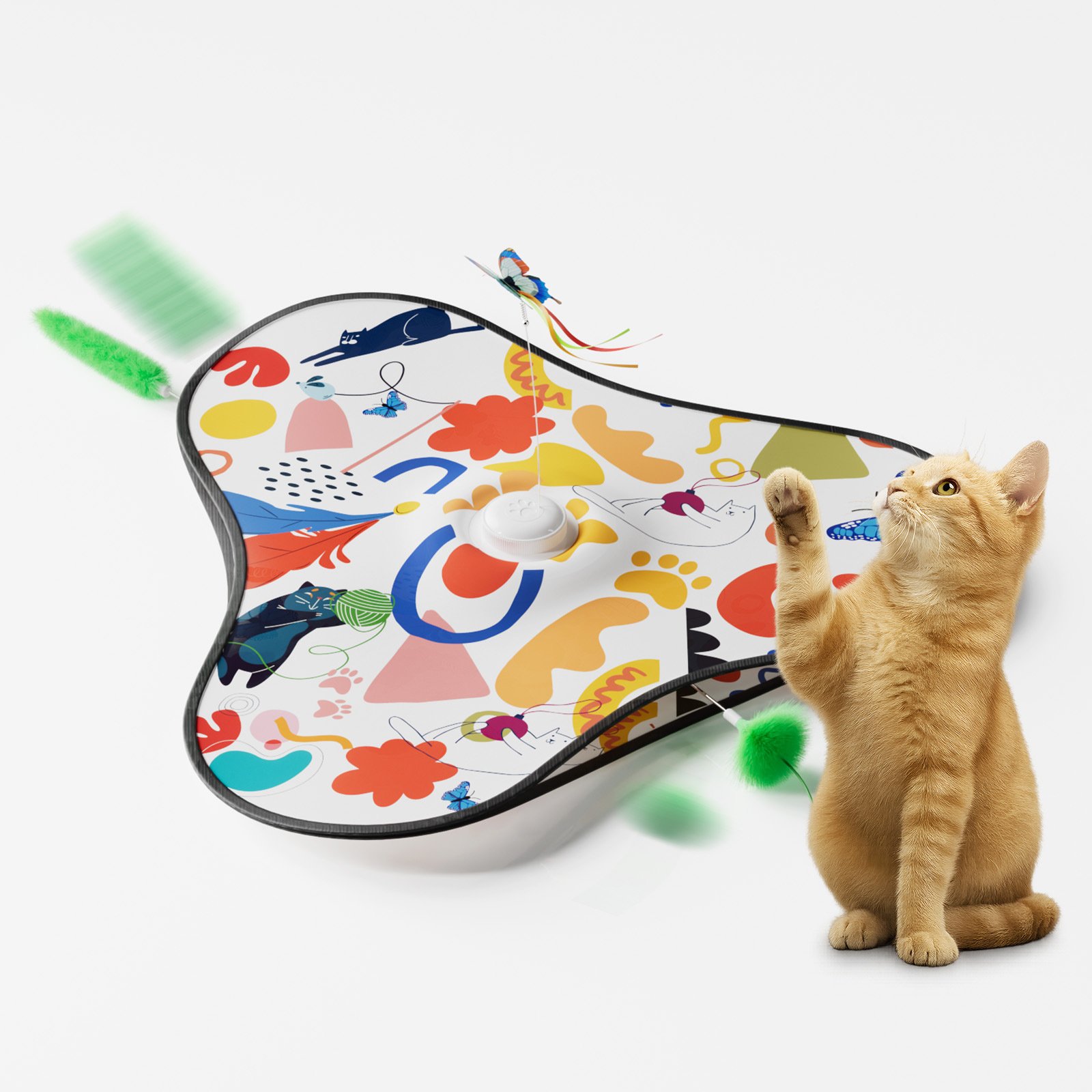 V888-ELOSUNG38015-202510031319-00 Multicolor Interactive Cat Play Tunnel & Hunting Cover - Self-Entertaining Pet Game Toy with Teasers - Image 1