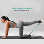 Red-blue-green  Silver SnapResistance Bands Set with Ankle Straps for Glute Kickbacks & Leg Workouts (10-30lbs) - Image 3