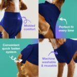 S/M Blue Premium Pet Physiological Suit - Comfortable & Breathable Bamboo Modal Recovery Suit - Image 2