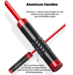 Red Weighted Jump Rope for Workout Fitness - Thick 9mm Cable for Intense Fitness, Strength & Cardio Workout - Image 3