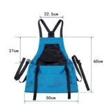 BLue Heavy-Duty Garden Harvesting Apron - Waterproof Fruit Picking Bag with Large Pouch - Image 2