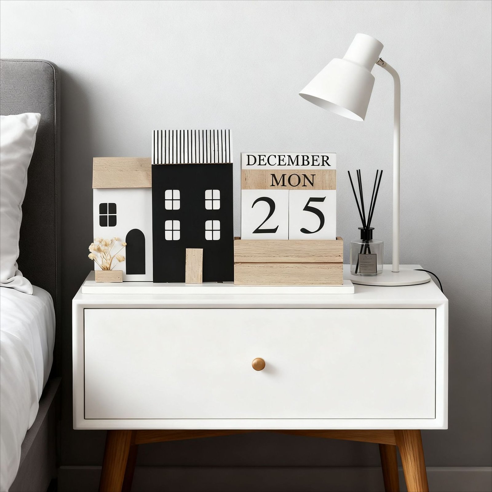 V888-ELOSUNG38320-202511050945-00 European Vintage House Perpetual Calendar - Wooden Home Decor Office Desk Calendar & Festive Gift - Image 1