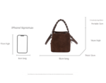 Blue Retro Maillard Brown Mini Bag - 2025 New Casual Versatile Women's Crossbody & Exquisite Braided Handle Bucket Bag (15x12x14 cm) - Image 2