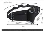 Black Adjustable Running Waist Pack with Water Bottle Holder, Reflective Design, and Multiple Storage Pockets for Outdoor Activities - Image 6