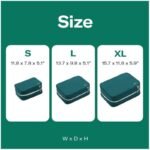 S Black Durable & Expandable Travel Packing Cube - Tear-Resistant & Water-Repellent Clothing Organizer with Double Zippers - Image 2
