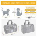 Black Large Cat & Small Dog Carrier - Soft-Sided, Foldable & Breathable Pet Travel Bag (43x30x28 cm) - Image 5