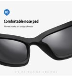 2 Pack Black-rimmed Night Vision Lenses + Pink Polarized Sports Sunglasses Men Small Frame Cycling Glasses Anti-Glare UV Protection Outdoor Eyewear Ideal for Driving and Running - Image 5