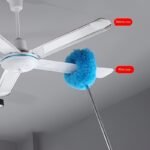 Blue 4 Pack Telescopic Microfiber Duster with Extendable Stainless Steel Pole - Anti-Static Ceiling Fan Cleaning Tool for High Reach & Tight Gaps - Washable & Compact Design (33cm - 80cm) - Image 4
