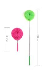Blue 4 Pack Telescopic Microfiber Duster with Extendable Stainless Steel Pole - Anti-Static Ceiling Fan Cleaning Tool for High Reach & Tight Gaps - Washable & Compact Design (33cm - 80cm) - Image 5