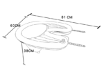 Pink Inflatable Hair Washing Basin with Drain Tube and Pump for Seniors Bedridden and Pregnant Women - Portable Home Shampoo Basin for Easy Hair Care - Image 2