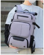 Large Capacity Convertible Travel Backpack - 16" Laptop Compartment, Shoe Pouch & USB Port(blue) - Image 5