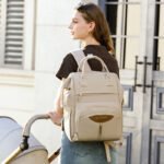 Multifunctional Diaper Bag Backpack(Pink) - Large Capacity & Organized Storage for Baby Essentials - Image 4