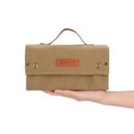 Black canvas spice storage box (9.1 x 4.7 x 2.8 inches) With 10 bottles - Image 5