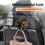 Red 3-in-1 Car Headrest Organizer Hook - Image 2