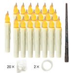 20-Pack LED Taper Candles, Remote, Hooks, & Line - Image 3