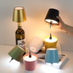 Cream-Coffee Cordless Tri-Color Wine Bottle LED Lamp - Image 2