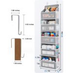 5-Tier Black Over The Door Organizer - Heavy-Duty Hanging Storage (15.7in x 5.5in) with Anti-Tilt Design for Nursery, Pantry & Dorm - Image 2
