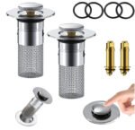 2-Pack Pop-Up Sink Stopper with Hair Catcher â€“ Standard (34-40mm) Drain Filter,Basin Drain Filter Upgrade - Image 2